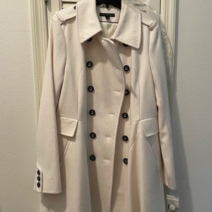 Via Spiga Wool Blend Double-breasted Swing Coat